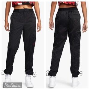 Nike Air Jordan Heritage Black Nylon Cargo Jogger Pants XS Streetwear Neutral